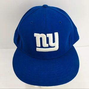 Vtg 2000s NFL New York Giants Blue Reebok Fitted 7 3/4 Hat Cap